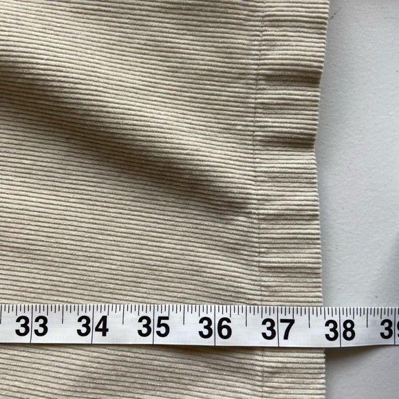 Eddie Bauer Womens 16 Corduroy Maxi Skirt Tan Long Minimalist Modest Back Slit - Picture 9 of 9